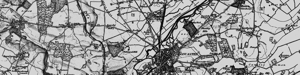 Old map of Bentley Rise in 1895