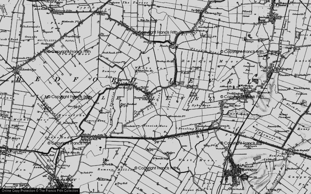 Old Map of Benwick, 1898 in 1898