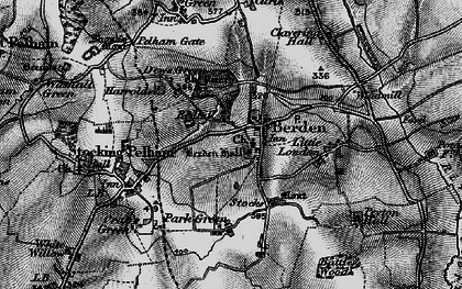 Old map of Berden in 1896