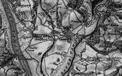 Old map of Bere Ferrers in 1896
