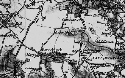 Old map of Berechurch in 1896