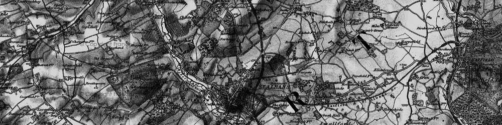 Old map of Bernards Heath in 1896