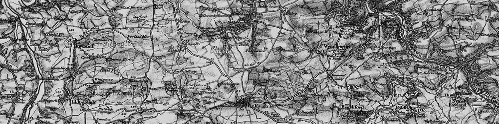 Old map of Berner's Cross in 1898