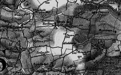 Old map of Berners Roding in 1896