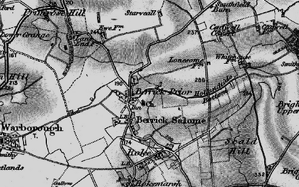Old map of Berrick Prior in 1895