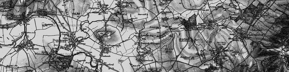 Old map of Berrick Prior in 1895