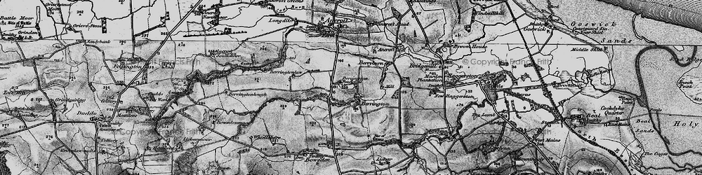 Old map of Ancroft Mill in 1897