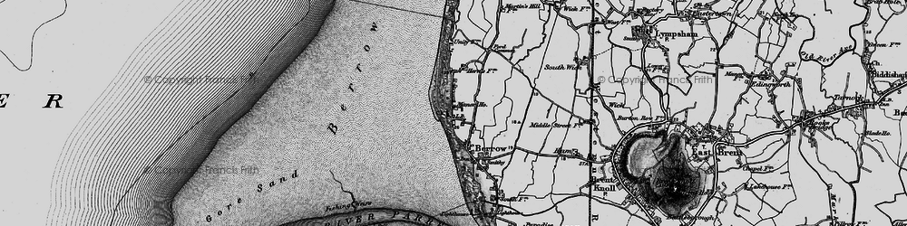 Old map of Berrow in 1898