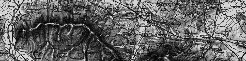 Old map of Berwick in 1895