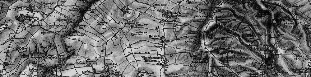 Old map of Berwick Bassett in 1898