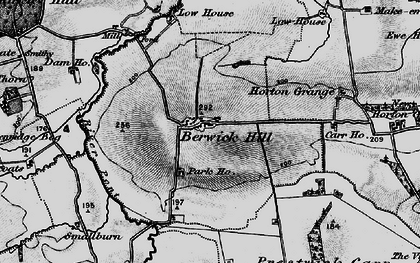 Old map of Berwick Hill Low Ho in 1897