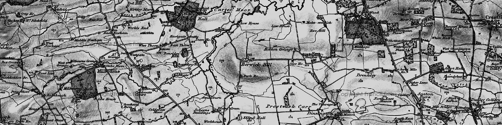 Old map of Berwick Hill in 1897