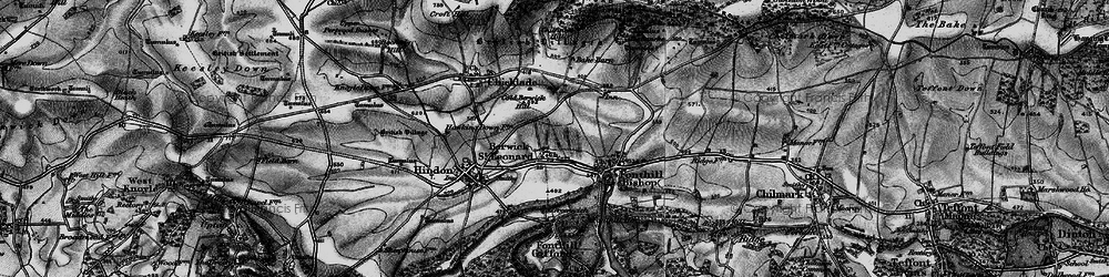 Old map of Berwick St Leonard in 1895