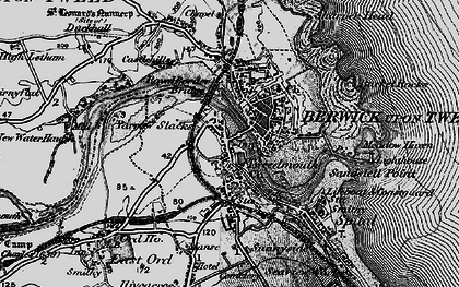 Old map of Berwick-upon-Tweed in 1897