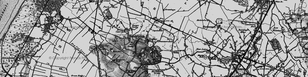 Old map of Bescar Lane Sta in 1896