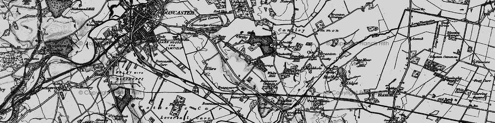 Old map of Bessacarr in 1895