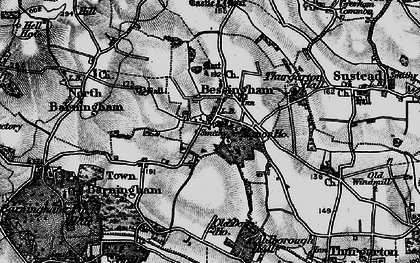 Old map of Bessingham in 1899