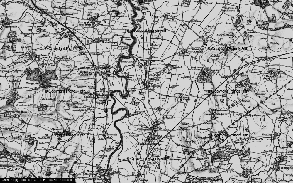 Old Map of Besthorpe, 1899 in 1899
