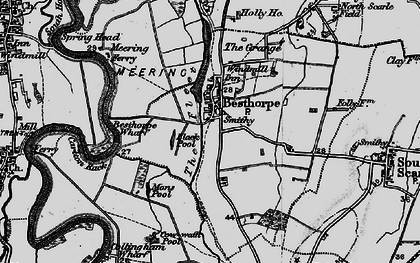 Old map of Besthorpe in 1899