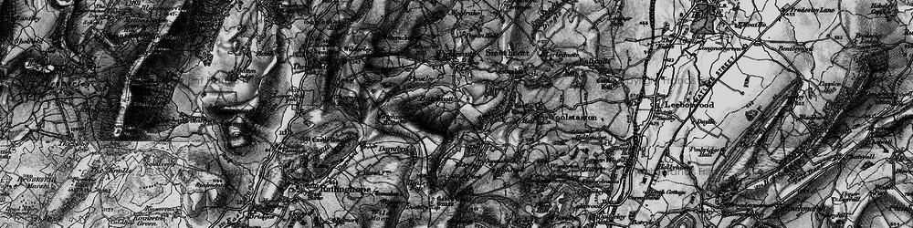 Old map of Betchcott Hills in 1899