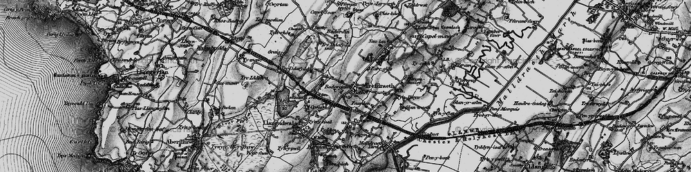Old map of Bodwrdin in 1899
