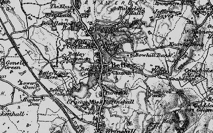 Old map of Betley in 1897