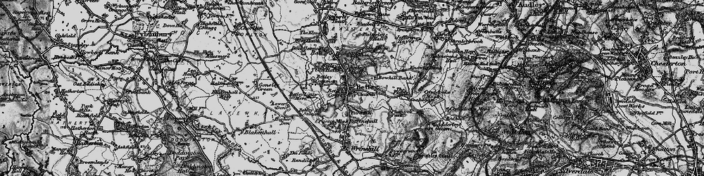 Old map of Betley in 1897