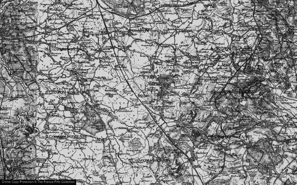 Old Map of Betley Common, 1897 in 1897