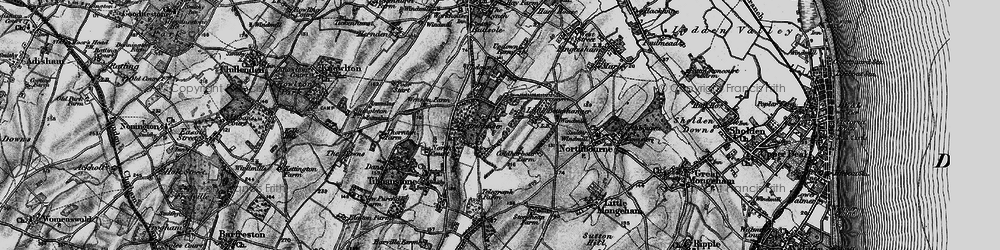Old map of Betteshanger in 1895