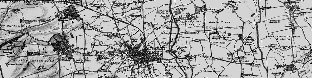 Old map of Beverley in 1898