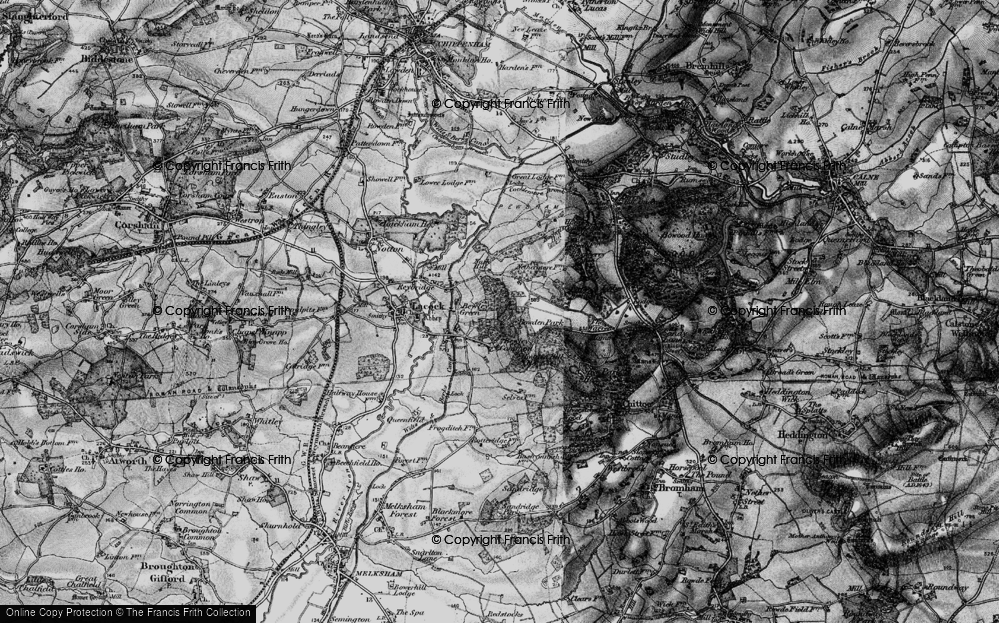 Old Map of Bewley Common, 1898 in 1898