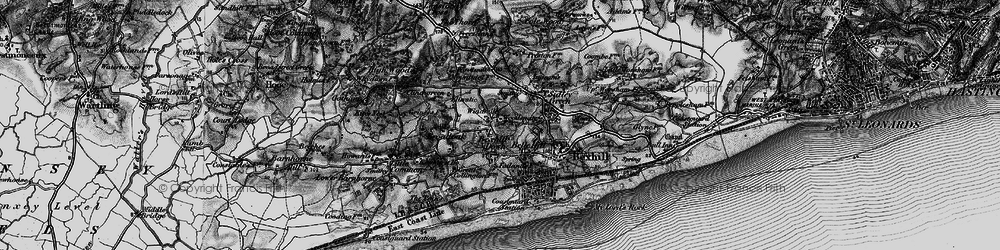 Old map of Bexhill in 1895