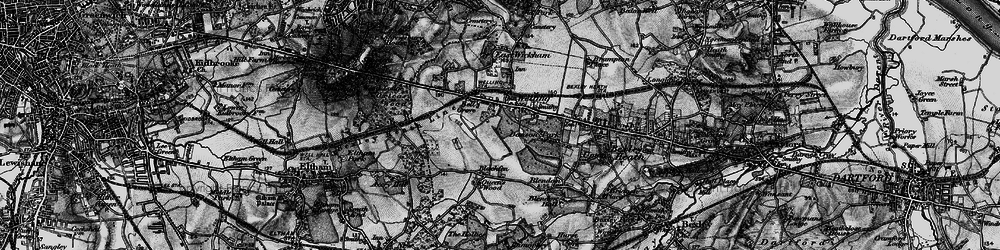 Old map of Bexley in 1896