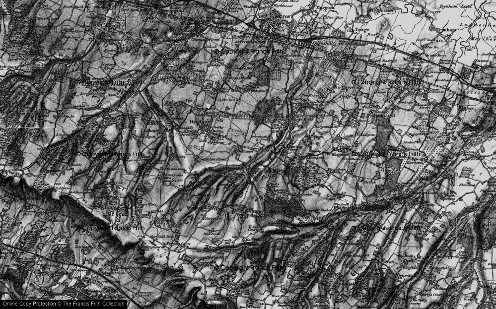 Old Map of Bexon, 1895 in 1895