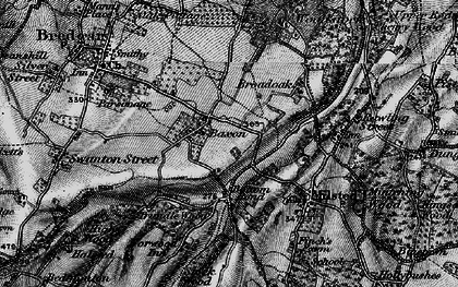 Old map of Bexon in 1895