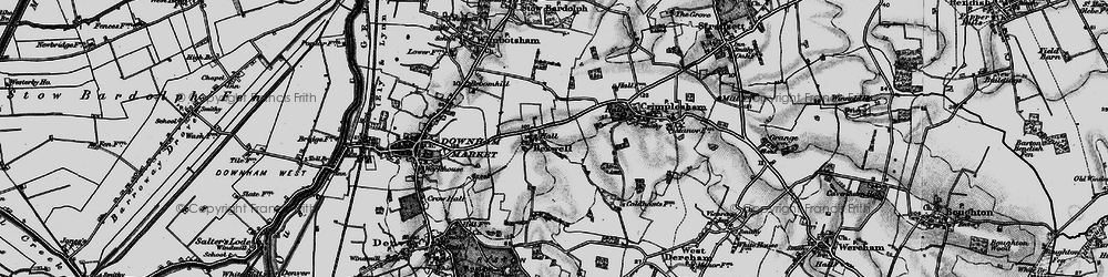 Old map of Bexwell in 1898
