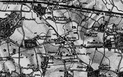 Old map of Beyton Ho in 1898