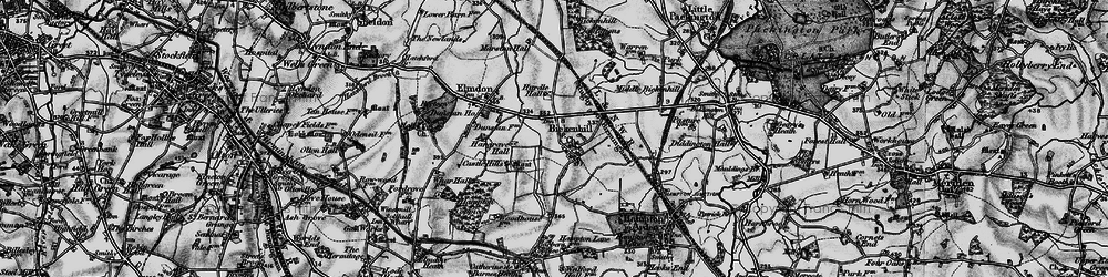 Old map of Bickenhill in 1899