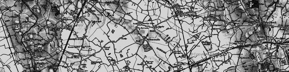 Old map of Bickerstaffe in 1896