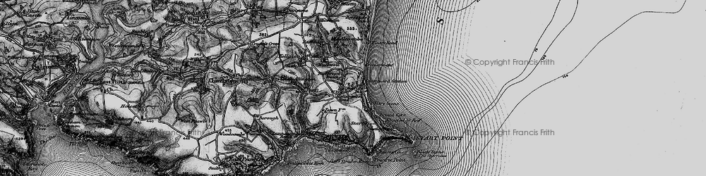 Old map of Lannacombe Beach in 1897