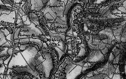 Old map of Bickleigh in 1898