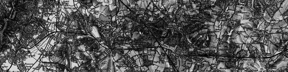 Old map of Bickley in 1895