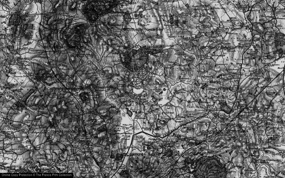 Old Map of Bickley Moss, 1897 in 1897