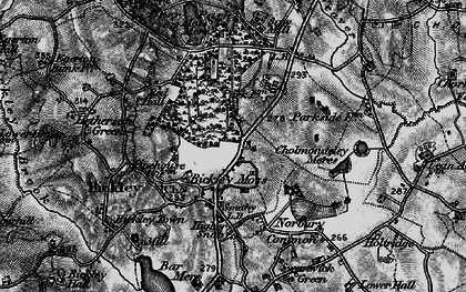 Old map of Bickley Moss in 1897