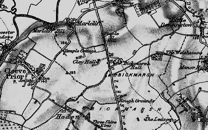 Old map of Bickmarsh in 1898