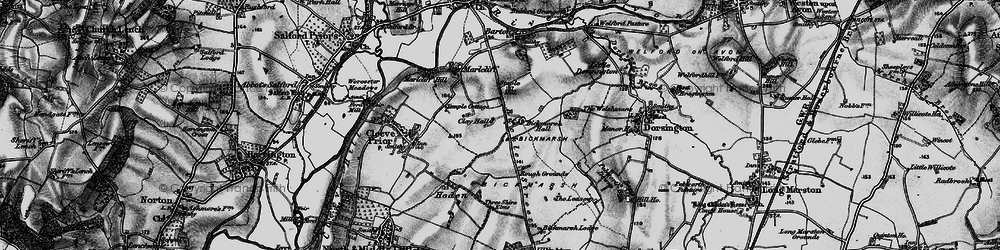 Old map of Bickmarsh in 1898