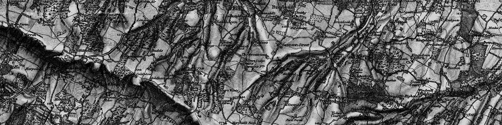 Old map of Bicknor in 1895