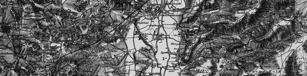 Old map of Bickton in 1895