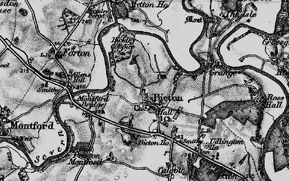 Old map of Bicton Ho in 1899