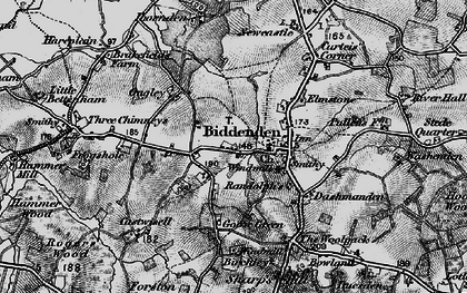 Old map of Biddenden in 1895